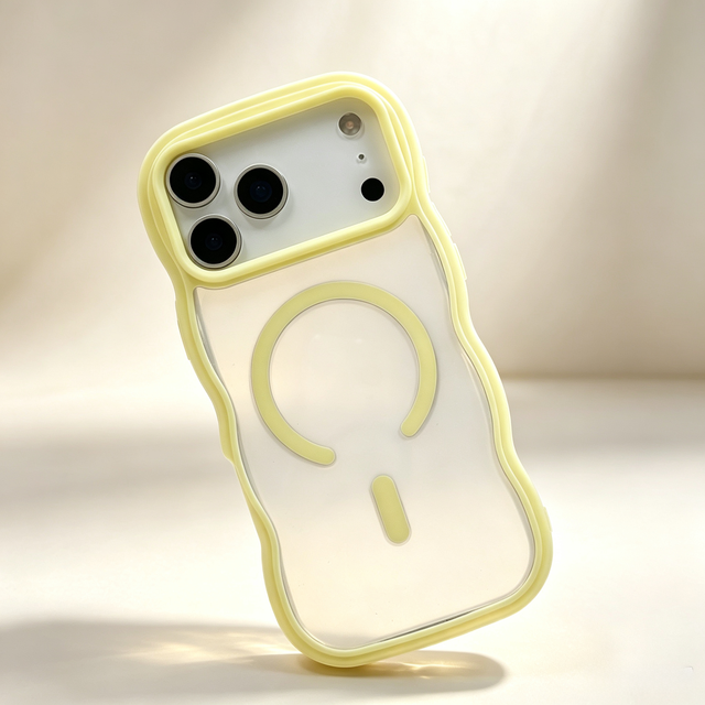 Fashion Wavy Border TPU+PC Electroplate Magnetic Shockproof Soft Bumper Phone Case Multi-color for