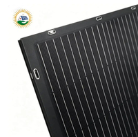 Panneau solaire flexible ETFE noir intégral 200W/450W 12V Mono HPBC Cellule pliable Module mince 24,8% d'efficacité pour VR, Yacht, Bateau, Balcon