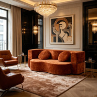 Canapé modulable contemporain rembourré à ondulations, combinaison flexible, idéal pour salon, appartement, hôtel - Vente chaude directe usine