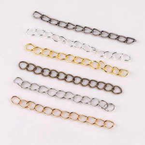 Cadena de extensión de hierro chapada en oro de 5 cm para la fabricación de collares, componentes de joyería DIY, 7 cm de longitud - Product Image 2
