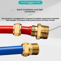 Raccord pneumatique en laiton à compression droite avec écrou de blocage pour tube en PU/nylon de 6/8/10/12 mm, filetage BSPT