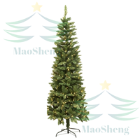 Sapins de Noël pré-éclairés 6 pieds LED artificiels pour extérieur et intérieur, vente en gros, fournisseur OEM, personnalisables