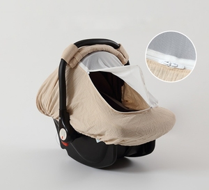 Funda para Asiento de Coche para Bebé con Ventana de Malla Transpirable, Funda Protectora para Asiento de Coche Infantil a Prueba de Viento, Cubierta para Asiento de Coche Anti-Patadas, Cubierta de Lactancia 2 en 1 - Product Image 2