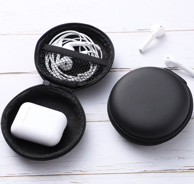 GAODA Custom Logo Zipper Case Earphone Storage Pouch for Airpods Earpods Pro Waterproof EVA Earbud Cover Travel