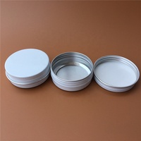 1 oz 30ml 30g blanc rond crème pour le visage baume à lèvres pot de stockage en aluminium pot conteneur boîte en fer blanc avec couvercle à vis