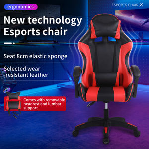 Silla giratoria plegable para juegos de carreras con logotipo personalizado, silla para ordenador de oficina, silla de cuero sintético OEM disponible - Product Image 3