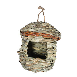 Nido de Pájaros Creativo Tejido a Mano, Decoración de Jardín para Exteriores, Jaula Ecológica de Hierba, Casa para Pájaros Estilo Gota de Agua, Jaula Moderna para Pájaros - Product Image 1