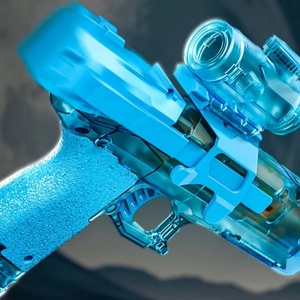 Pistolet à eau électrique automatique en plastique miniature pour enfants, avec lumière intégrée, jouet pour tir en extérieur - Product Image 4