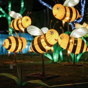 Linternas Chinas Hechas a Mano con Forma <span class=keywords><strong>de</strong></span> Abeja, Impermeables y Duraderas, <span class=keywords><strong>para</strong></span> Festivales, Navidad, Jardín, Parques Temáticos, Fiestas y Celebraciones - Product Image 3