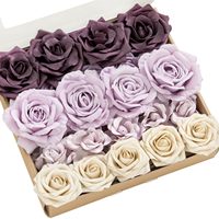 Têtes de roses artificielles en mousse de soie pour bouquets de mariage DIY, centres de table et décorations florales pour fêtes à domicile