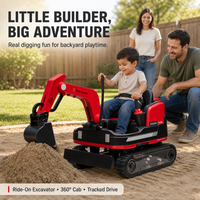 Mobil Excavator Listrik Anak Grosir 12V 12AH 555*2Motor Dengan Remote Control, Mainan Excavator Besar Untuk Anak Dengan Roda Crawler