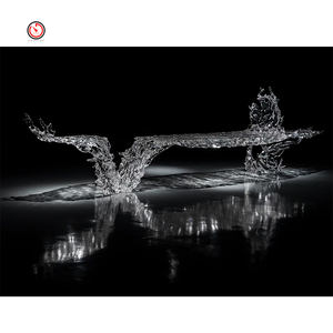 <span class=keywords><strong>Mesa</strong></span> de comedor larga transparente de acrílico cristalino platino antiguo de alta gama personalizada TT para 10 personas - Product Image 1