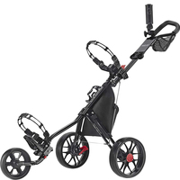 Chariot de golf pliable à pousser à 2, 3 ou 4 roues, vente en gros, chariot de golf à tirer à la main