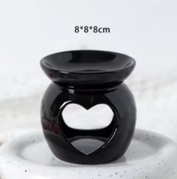 Brûleur d'huile aromatique en céramique écologique Meibo Heart Design pour la diffusion d'huiles essentielles, utilisation intérieure/extérieure