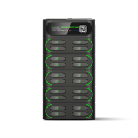 Station de partage de batteries externes ultra-minces à charge rapide 60W, 20 emplacements, 6000mAh pour téléphones mobiles