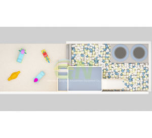 Juego <span class=keywords><strong>de</strong></span> Parque Infantil <span class=keywords><strong>de</strong></span> Madera con Diseño Personalizado, <span class=keywords><strong>Mini</strong></span> <span class=keywords><strong>Piscina</strong></span> <span class=keywords><strong>de</strong></span> Pelotas, Equipo <span class=keywords><strong>de</strong></span> Juegos Interior para Niños con Trampolín - Product Image 2