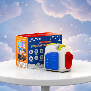 Proiettore <span class=keywords><strong>di</strong></span> Storie Fiabesche LED Moderno per Feste <span class=keywords><strong>di</strong></span> Compleanno dei Bambini, Proiettore Educativo Prescolare, Torcia Regalo - Product Image 1