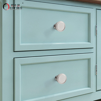 Oukali vente en gros de meubles simples et modernes poignée de tiroir armoire en alliage d'aluminium commode de cuisine boutons de traction noirs
