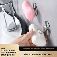 Porte-savon magnétique sans perçage en acier inoxydable 304 avec ventouse pour salle de bain et toilettes, pour drainage optimal