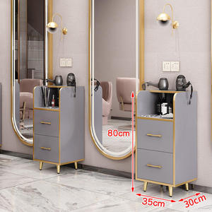 Carrito de herramientas moderno para salón de belleza, gabinete de almacenamiento duradero para peluquería, hecho de materiales de madera. - Product Image 5
