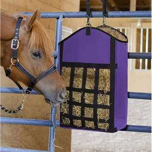 Bolsa de Almacenamiento de Heno para Caballos, Morada y Negra, Rectangular, Tipo Gancho, Bolsa de Alimentación de Tela para Exteriores, para Organización y Almacenamiento - Product Image 2
