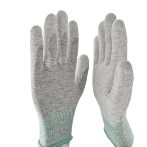 Guantes ESD reutilizables elásticos duraderos PU Palm Fit para operar prensas de impresión manipulación de papel guantes de trabajo ESD - Product Image 4