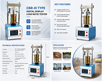 Machine d'essai CBR (California Bearing Ratio) 50KN, presse de chargement motorisée, instrument de laboratoire pour sols