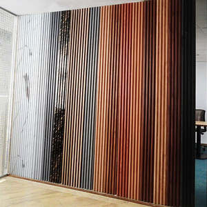 Panneau mural en PVC WPC pour la décoration intérieure, grille de télévision d'entrée à installation rapide CE, panneau WPC cannelé pour la décoration intérieure - Product Image 1