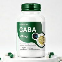 Innovant OEM GABA Acide Gamma-Aminobutyrique 500mg B6 Santé Neurologique 100 Gélules Végétales Certifié CGMP