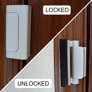 Childproof Home Security Door Lock 800 Lbs Withstand Reinforcement With 3 Inch Stop