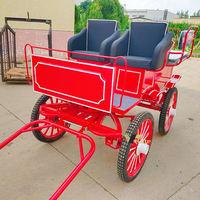 Chariots à chevaux à 4 roues, chariot de marathon pour chevaux avec frein à disque hydraulique