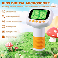 200x-1000x Multifunctional HD Screen Children's Digital Microscope Plastic Photo Video Camera Toy for Science Experiment
