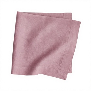 Serviettes en lin et coton, belles, en vrac, teintes unies, lin blanc personnalisé, logo personnalisé - Product Image 2