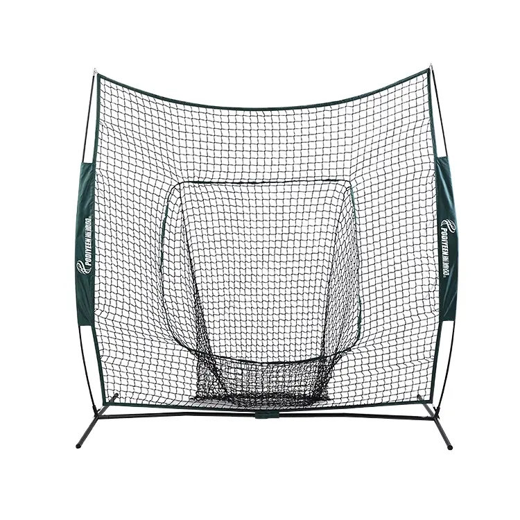 プレミアムの素晴らしい野球ゴールは、ポリエステルとグラスファイバーを使用したカスタム野球7 '* 7' フィートの野球ネットを受け入れます