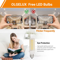 E12 Lampe à maïs à intensité variable E11 E12 Dimmable 8w 120V BA15D GY6.35 Corps en céramique Lampe à maïs à LED 2700K Blanc chaud E11 E12 G4 G9 Ampoule à LED
