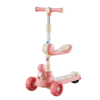 Trottinette pour enfant BAB WAY - Pliable, légère, roues en PU, design à trois roues, capacité de charge de 50 kg, corps en plastique et alliage d'aluminium