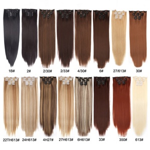 Extensions de cheveux humains à clipser FH de haute qualité, sans couture, double épaisseur, 100% Remy - Product Image 4