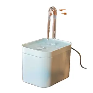 Fontaine d'eau automatique pour chat avec bol d'abreuvement électrique USB 1,5 L distributeur d'eau filtrante à recirculation pour animaux de compagnie pour chats