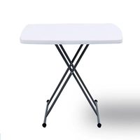 Table pliante en plastique moulé par soufflage, hauteur réglable, pour camping, formation, bureau d'ordinateur, stand extérieur, pique-nique - Vente en gros