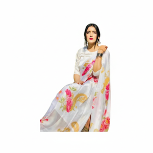 Sari indio de buena calidad, el último Sari de seda suave de Banarasi para bodas y fiestas a precio mayorista de fabricante indio - Product Image 1