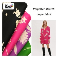 Tela de Crepé de Poliéster y Elastano con Estampado de Seda al por Mayor para Vestidos de Mujer