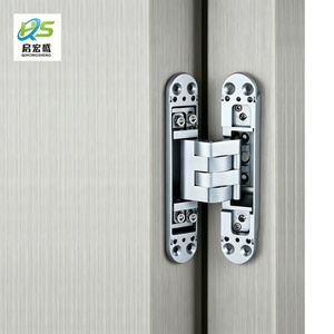 30x165mm Zinc Alloy+aluminum Core <b>180</b> <b>Degree</b> Concealed <b>Hinge</b> Oem&odm 3d Adjustable 80kg Silent Door for Bld-g02 <b>180</b> <b>Degree</b> - Product Image 1