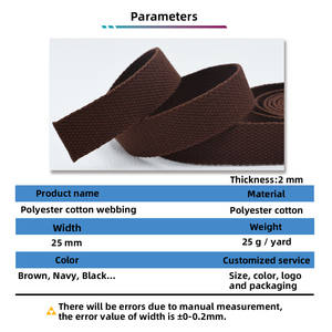 Robustes Gurtband aus Polyester-Baumwolle Individuell bedrucktes Twill-Band für Taschen griff gürtel Näh zubehör Rucksack Verwendung - Product Image 2