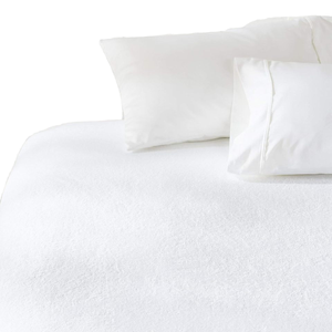 <span class=keywords><strong>Protector</strong></span> de Colchón Impermeable y Transpirable de 18 Pulgadas para Cama Queen Size, de <span class=keywords><strong>Amazon</strong></span> Basics, Tejido de Punto, Lavable a Máquina, Color Blanco, para Uso Doméstico - Product Image 1