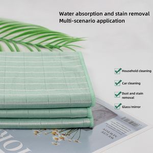 Paños de Limpieza de Bambú Antibacterianos al por Mayor, Paños de Microfibra Absorbentes con Rayas para Cocina - Product Image 3