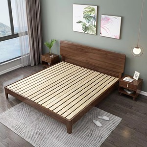 Lit plateforme capitonné en velours, tailles King et Queen, avec tête de lit haute et dossier ailé, mobilier de chambre moderne et luxueux - Product Image 4