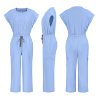Nouvelle Arrivée : Ensembles d'uniformes médicaux pour femmes, combinaisons de travail pour personnel soignant à col rond et coupe ajustée, vente en gros directe usine