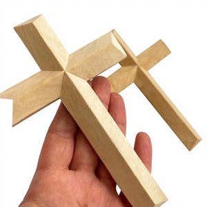 Escultura de Pared Religiosa de Madera Estilo Art Deco, Cruz Rústica, Decoración para el Hogar, Pieza de Arte para Sala de Estar - Product Image 4