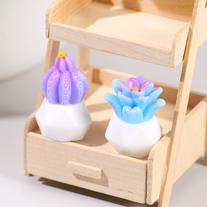 Adornos de cactus en miniatura de resina para decoración del hogar, escritorio, estilo artístico, decoración artesanal, estilo A B C D - Product Image 4