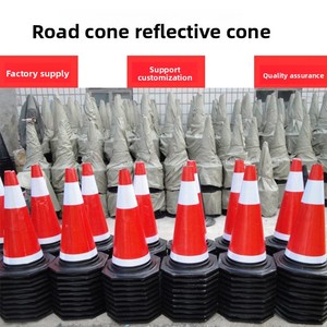 Tùy chỉnh PVC 600 mét cảnh báo giao thông sản phẩm cao su và nhựa an toàn phản chiếu vuông Road giao thông nón - Product Image 5